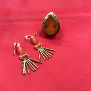 Silpada ring with earrings from the KR line of Silpada